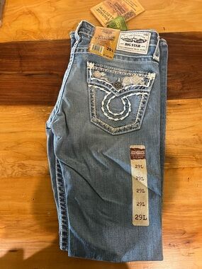 True Religion Low Rise Light Wash Embroidered Pocket Jeans - Light Blue